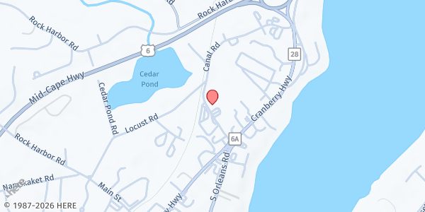 Map showing LOCAL/Lower Cape Lunch at 61 Canal Road, Orleans, MA