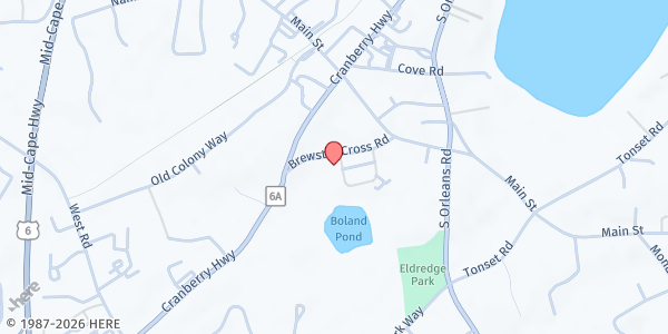 Map showing Lower Cape Outreach Council at 19 Brewster Cross Rd., Orleans, MA