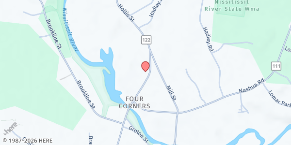 Map showing PACH OUTREACH at 66 Hollis Street, Pepperell, MA