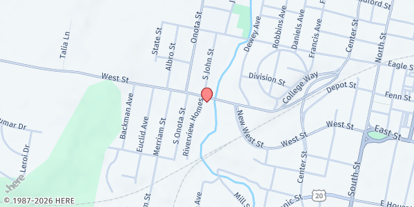 Map showing Berkshire Dream Center Mobile Market Berkshire Peak at 341 West St, Pittsfield, MA