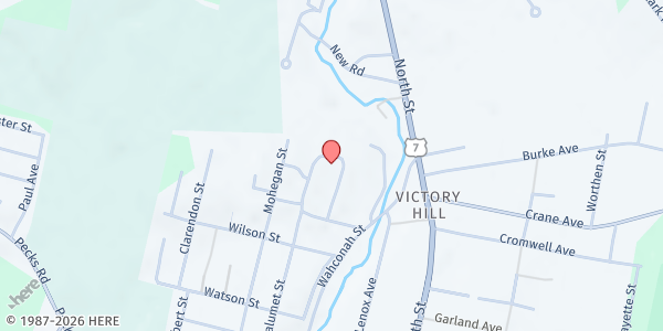 Map showing Berkshire Dream Center Mobile Market Wilson Park at Memorial Dr, Pittsfield, MA