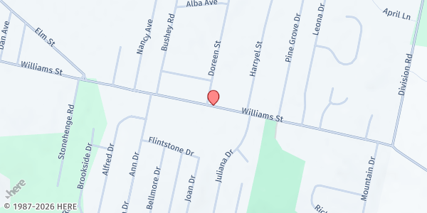 Map showing Christian Assembly Church Food Pantry at 850 Williams Street, Pittsfield, MA