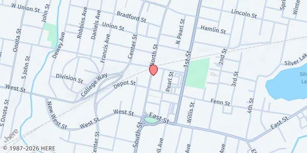 Map showing DTA Pittsfield Transitional Assistance Office at 160 North Street, Pittsfield, MA