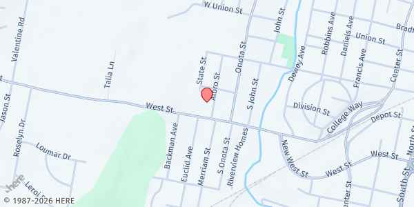 Map showing Saint Mark's Church - Food Distribution Center at 400 West St, Pittsfield, MA