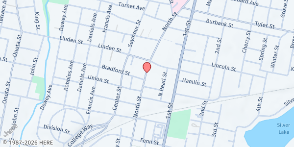 Map showing St. Joseph's Church Food Pantry at 414 North Street, Pittsfield, MA