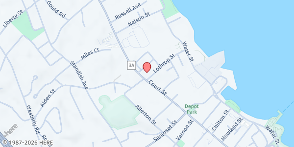 Map showing Christ Church Parish Food Pantry at 149 Court St, Plymouth, MA