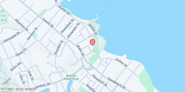 Map showing Salvation Army/Plymouth Pantry at 8 Carver St., Plymouth, MA