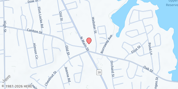 Map showing Haitian Christian Social Union of New England, Inc. at 871 North Main Street, Randolph, MA