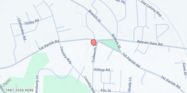 Map showing Scituate Food Pantry at 327 First Parish Rd, Scituate, MA