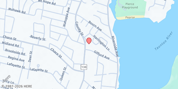 Map showing Annelle Delorme Hagerman Food Pantry & Meals Program at 2112 County Street, Somerset, MA