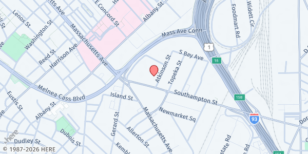 Map showing Southampton Street Shelter - DTA Kiosk at 112 Southampton Street, South Boston, MA