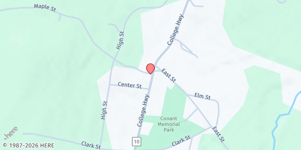 Map showing Southampton Congregational Church Community Cupboard at 212 College Highway, Southampton, MA