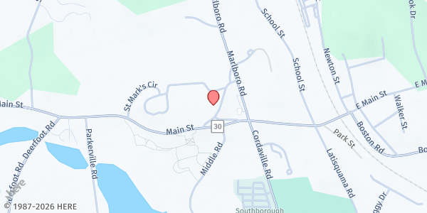 Map showing Southborough Food Pantry at 15 Common Street, Southborough, MA