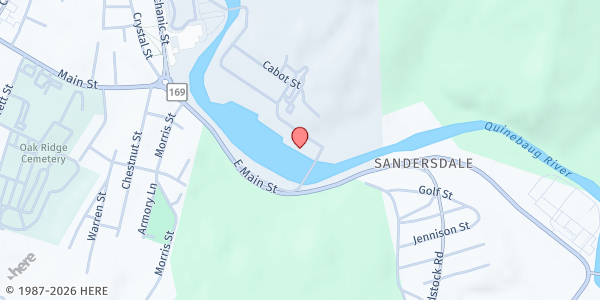 Map showing DTA Southbridge Transitional Assistance Office at 80 Optical Drive, Southbridge, MA