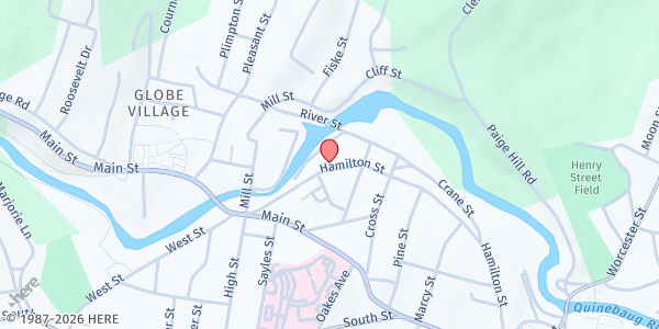 Map showing Food Share - Southbridge at 446 Hamilton St, Southbridge, MA