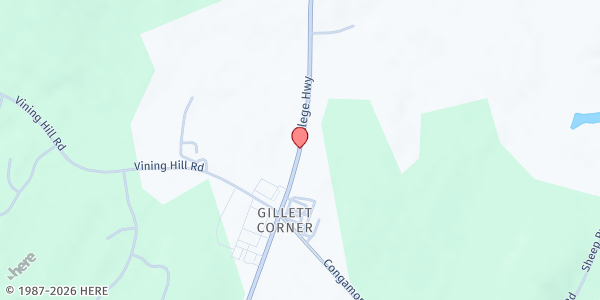 Map showing Our Community Food Pantry at 222 College Highway, Southwick, MA