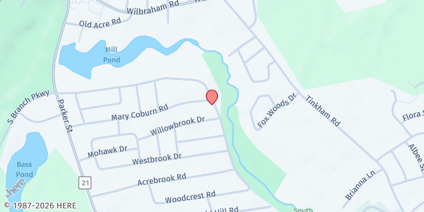 Map showing Macedonia Church of God in Christ Food Pantry at 215 Tinkham Rd., Springfield, MA