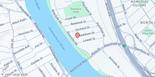 Map showing South Middlesex Opportunity Council Open Pantry at 2460 Main St., Springfield, MA