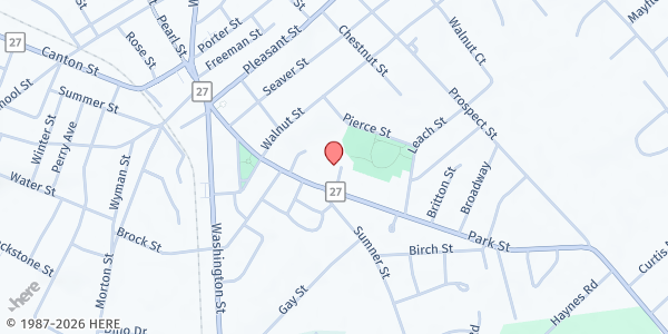 Map showing Saint Anthony's Free Market - Food Pantry at 2 Park Ave, Stoughton, MA