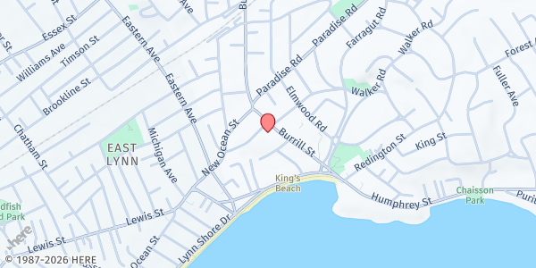 Map showing Anchor Food Pantry at 86 Burrill Street, Swampscott, MA