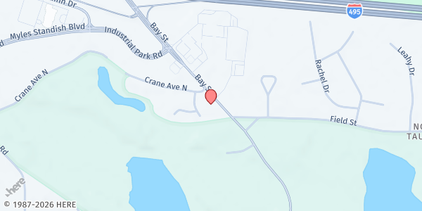 Map showing North Taunton Food Pantry Outreach at 1940 Bay Street, Taunton, MA