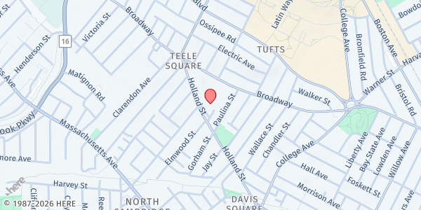 Map showing Somerville Council on Aging - DTA Kiosk at 167 Holland Street, Teele Square, MA