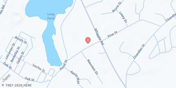 Map showing Tewksbury Community Food Pantry at 999 Whipple Road, Tewksbury, MA