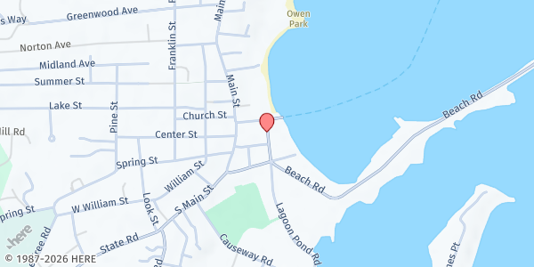 Map showing Cape & Island Veterans Outreach Center - Vineyard Haven at 1 Water St., Vineyard Haven, MA