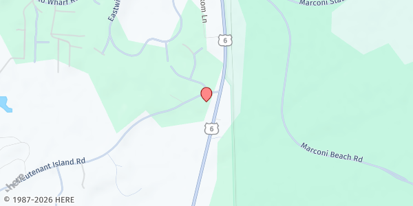 Map showing Wellfleet Food Pantry at 25 Lieutenant Island Rd, Wellfleet, MA