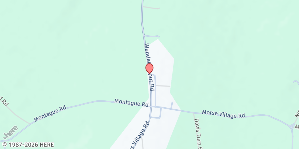 Map showing Wendell Good Neighbors Food Pantry at 6 Center Street, Wendell, MA