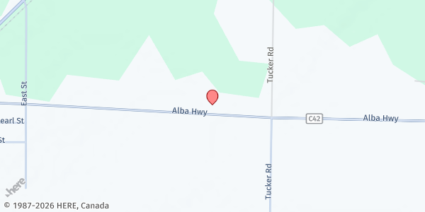 Map showing Star Township Volunteer Firefighters Food Pantry at 6775 Alba Highway, Alba, MI