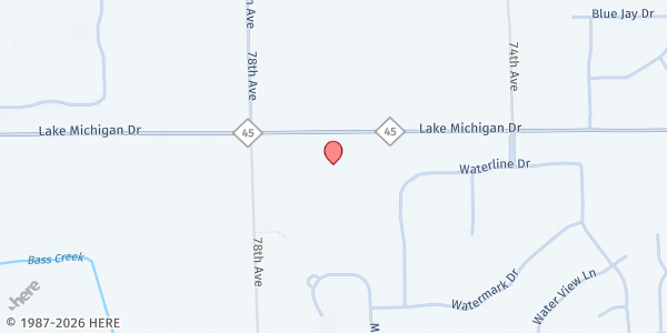 Map showing Lighthouse Community Church at 7624 Lake Michigan Drive, Allendale, MI