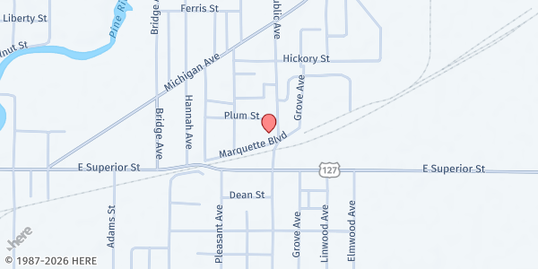 Map showing The Salvation Army - Alma at 425 Republic Ave, Alma, MI