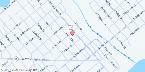 Map showing All Saints Catholic Parish - Center of Charity - St. Bernard Church at 324 W Chisholm St, Alpena, MI