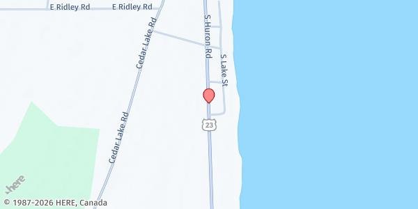 Map showing Society of St. Vincent de Paul Alpena at 2635 US Highway 23 South, Alpena, MI