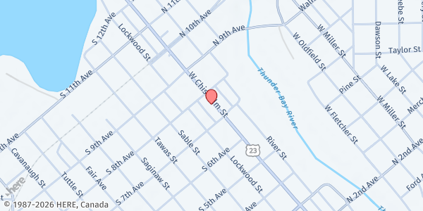 Map showing Sunrise Mission at 622 W Chisholm St, Alpena, MI
