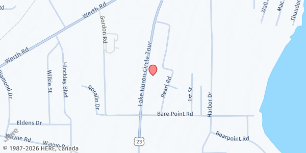 Map showing SVDP Alpena at 2635 US 23 South, Alpena, MI