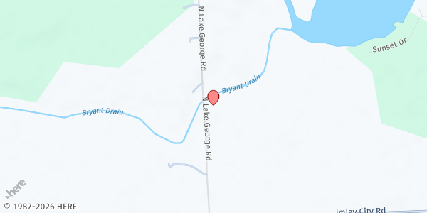 Map showing Michigan Christian Youth Camp at 820 N. Lake George Rd., Attica, MI