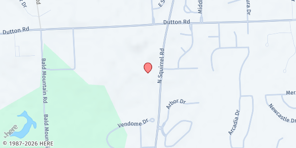 Map showing New Covenant Church at 4217 N Squirrel Rd, Auburn Hills, MI