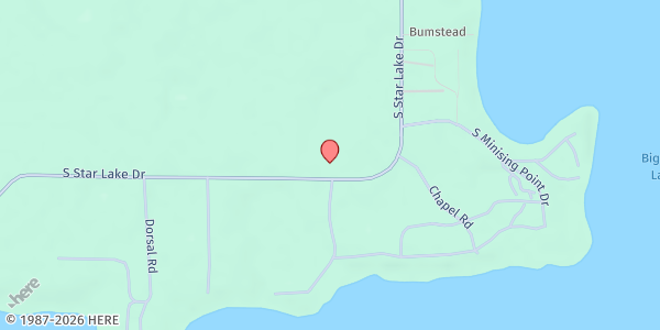 Map showing Lake Township Fire Hall at 15580 South Star Lake Dr, Baldwin, MI