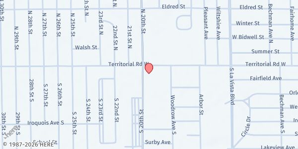 Map showing Lakeview Neighborhood Food Pantry at 7 S 20th St, Battle Creek, MI