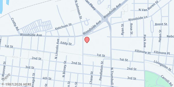 Map showing Smith Food Pantry at 1338 N. Johnson St., Bay City, MI