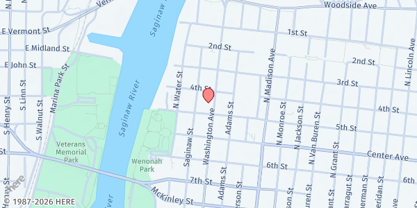 Map showing United Way Bay County - Mobile Distribution at 909 Washington Ave #2, Bay City, MI