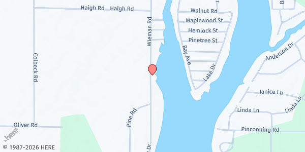 Map showing Food Hub of Mid-Michigan at 4404 Weiman Rd., Beaverton, MI