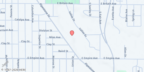 Map showing Harbor of Hope Church Food Pantry at 769 Pipestone Street, Benton Harbor, MI