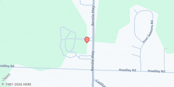 Map showing Benzie Area Christian Neighbors at 2804 Benzie Highway, Benzonia, MI