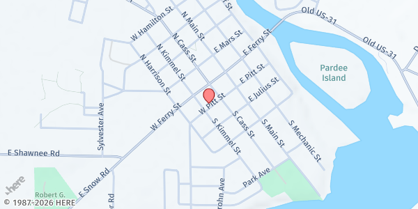 Map showing Berrien Springs Spanish SDA Church at 209 West Pitt, Berrien Springs, MI