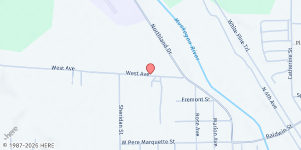 Map showing Mecosta County Fairgrounds at 540 West Ave, Big Rapids, MI