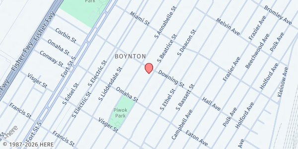 Map showing Ss. Andrew & Benedict Food Pantry - Food Distribution Center at 2430 South Beatrice Street, Boynton, MI
