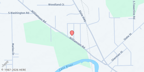 Map showing Faith Lutheran Church Bridgeport at 4241 Williamson Rd, Bridgeport, MI